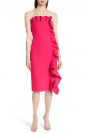 Cinq    Sept Selma Ruffle Trim Strapless Dress at Nordstrom